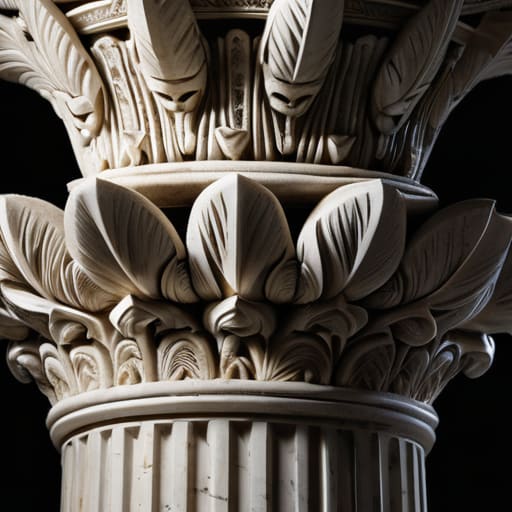 Tracing the Acanthus Leaf Ornamentation on stone.