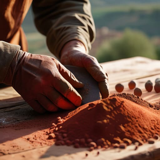 Where Earth Pigment Extraction Meets Human Intent