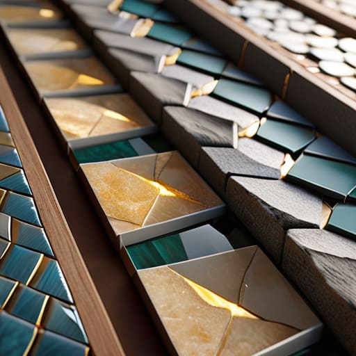 Textured mosaic materials representing The Final Layer.