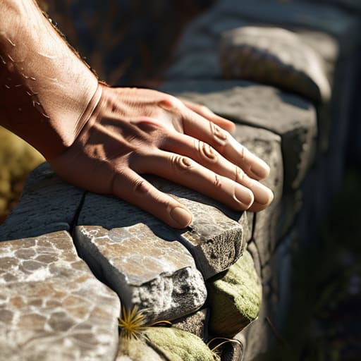 Stone Held by Gravity and Skill Alone