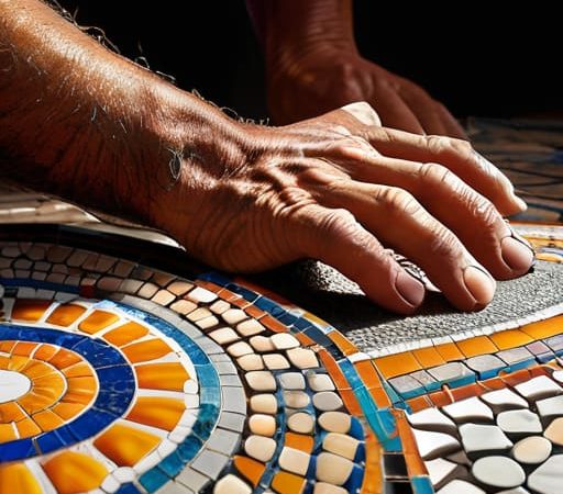 Thousands of Cut Stones Set by Eye