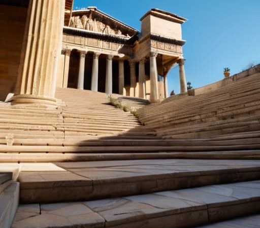 Raised on a Podium Unlike Greek Temples