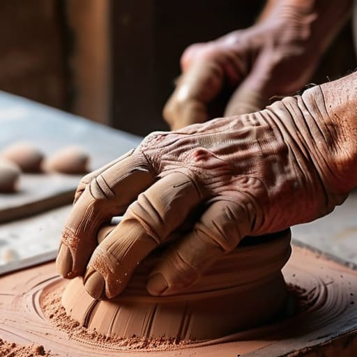 Tracing the traditional clay tile manufacturing process.